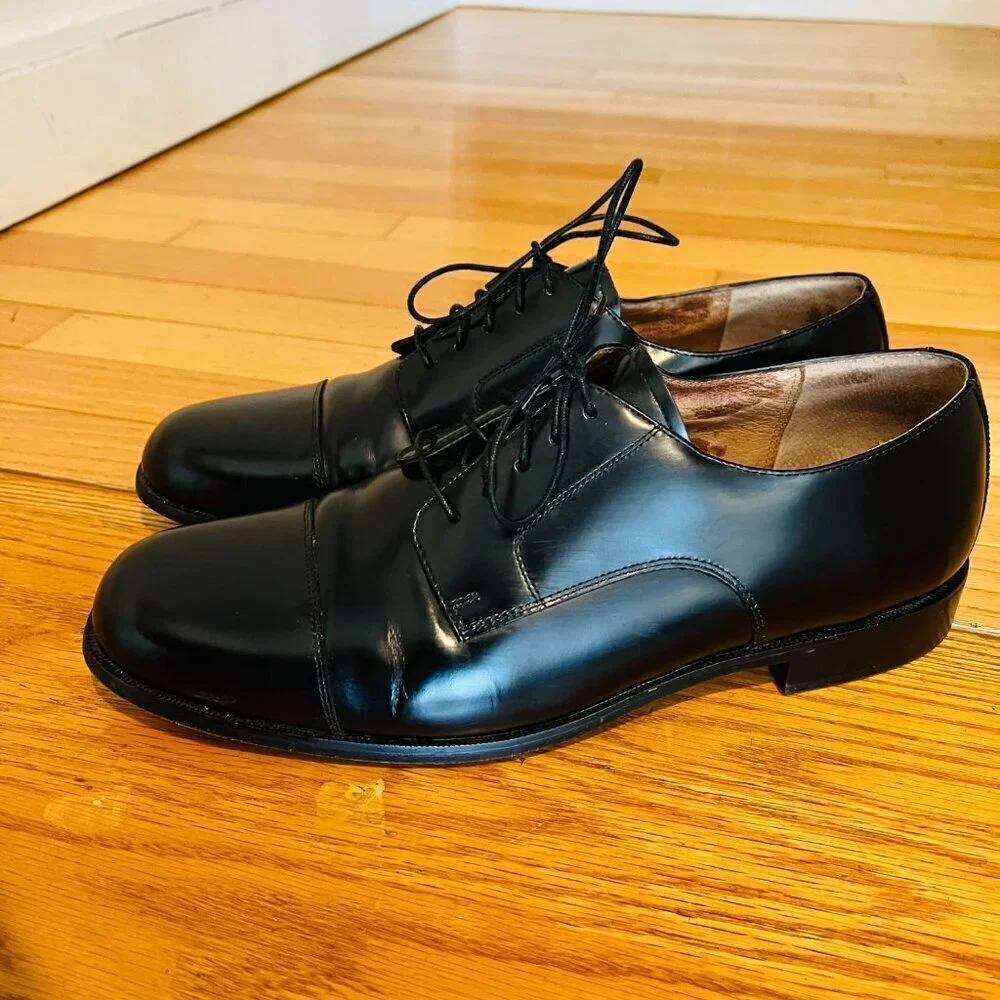 Bostonian Classics First Flex #20390 Black Oxford Leather Dress Shoes Size 12 M